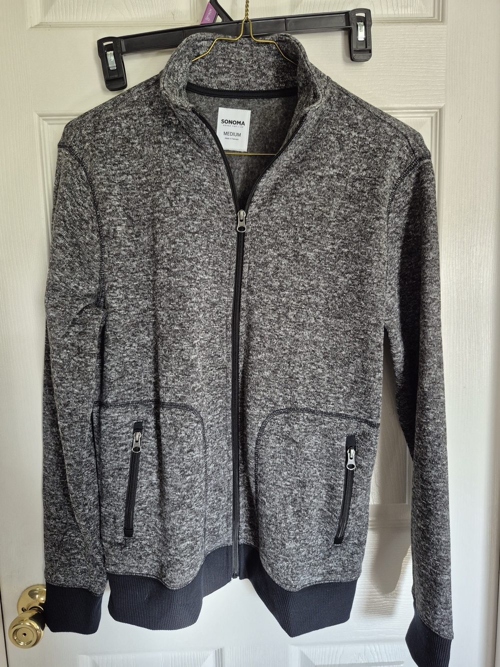 SONOMA Medium Men's Gray Full-Zip Jacket